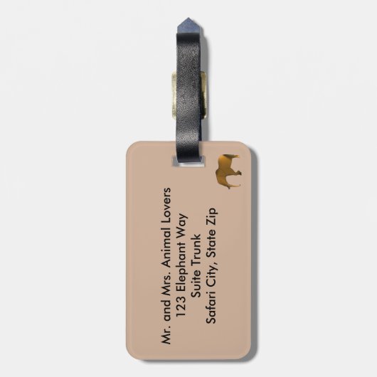 Spaß Moderne Personalisierte Gepäckanhänger (Rückseite vertikal)