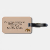 Spaß Moderne Personalisierte Gepäckanhänger (Rückseite horizontal)