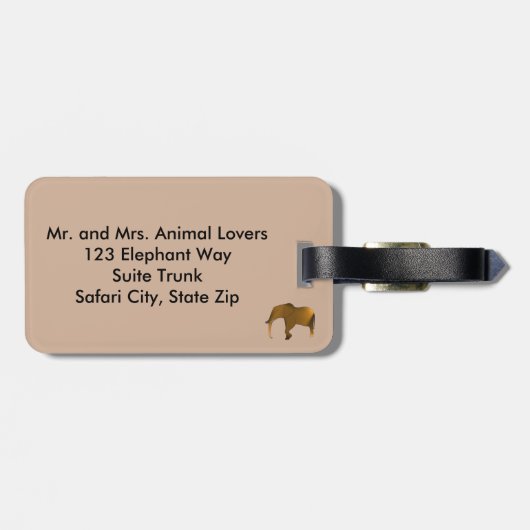 Spaß Moderne Personalisierte Gepäckanhänger (Rückseite horizontal)