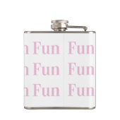 Spaß | Moderne rosa Typografie Flachmann (Rückseite)