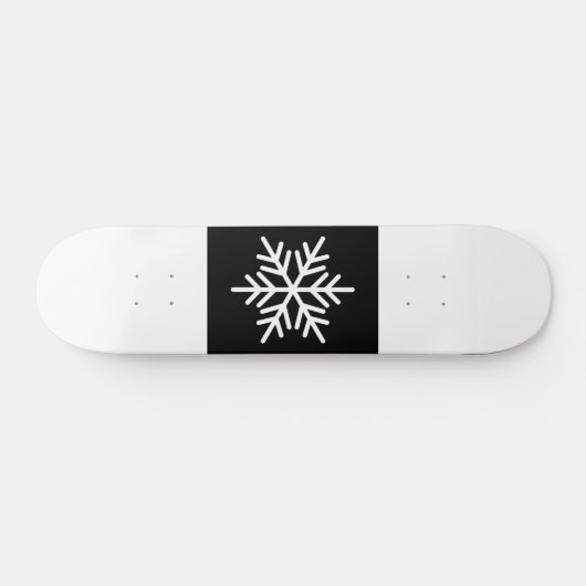 Spaß Moderne Schwarz-weiße Streifen Nordic Snowfla Skateboard (Horizontal)