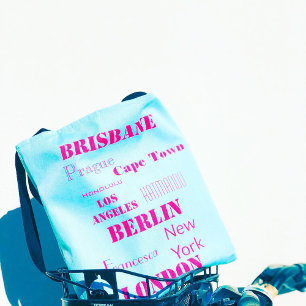 Spaß Moderne und farbenfrohe blaue und heiße rosa  Tasche