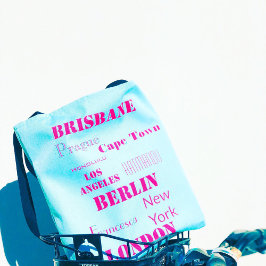 Spaß Moderne und farbenfrohe blaue und heiße rosa Tasche