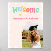 Spaß Moderner Abschluss Begrüßungszeichen Poster (Vorne)