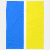 Spaß Moderner, blauer, hellgelber Farbblock Fleecedecke (Vorderseite)