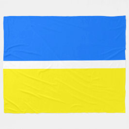 Spaß Moderner, blauer, hellgelber Farbblock Fleecedecke