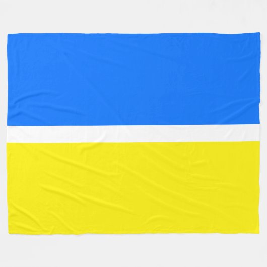 Spaß Moderner, blauer, hellgelber Farbblock Fleecedecke (Vorderseite (Horizontal))