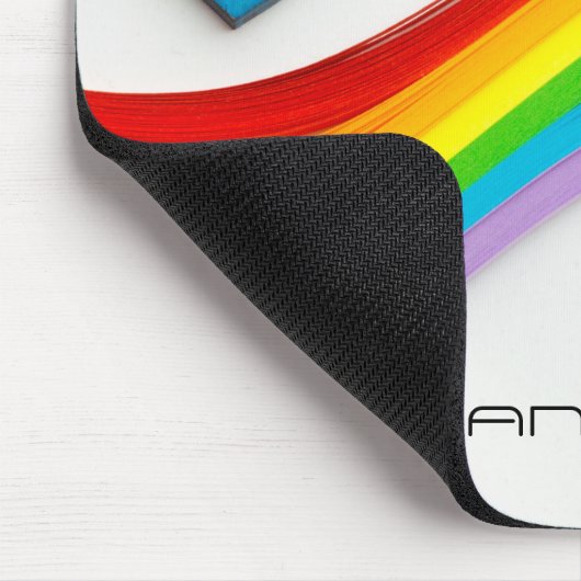Spaß Moderner LGBT-Pride-Regenbogen-Personalisiert Mousepad (Ecke)