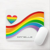 Spaß Moderner LGBT-Pride-Regenbogen-Personalisiert Mousepad (Mit Mouse)