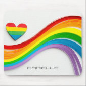 Spaß Moderner LGBT-Pride-Regenbogen-Personalisiert Mousepad (Vorne)