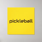 Spaß Moderner schwarzer PICKLEBALL-Text auf hellge Leinwanddruck (Vorderseite)