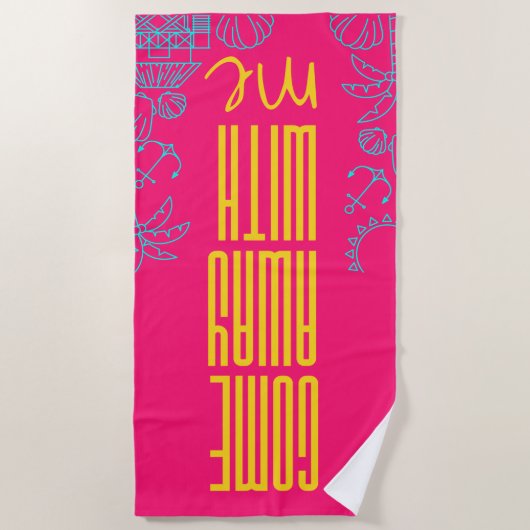 Spaß Moderner, stilvoller Sommer Strandtuch (Vorderseite)