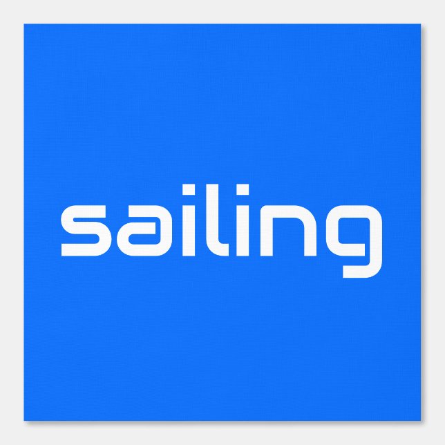 Spaß Moderner weißer Sleek-SEGELText auf hellblau Tapete (Vorderseite)