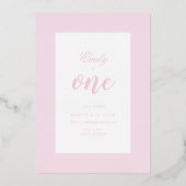 Spaß Modernes Gold zum Geburtstag gepresst Folieneinladung (Rückseite)