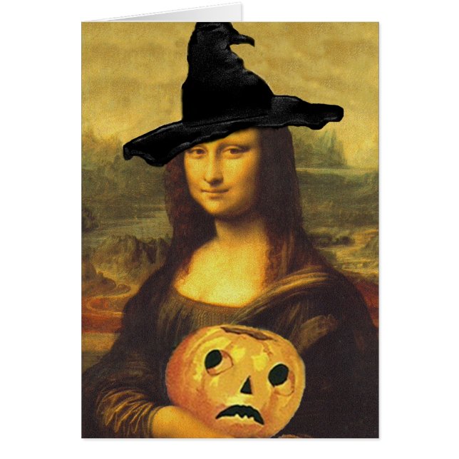Spaß Mona Lisa Hexe JOL Kürbis glückliches Hallowe (Vorne)