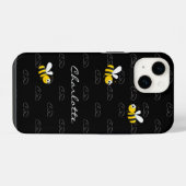 Spaß-Monogramm-Muster iPhone Hülle (Rückseite (Horizontal))