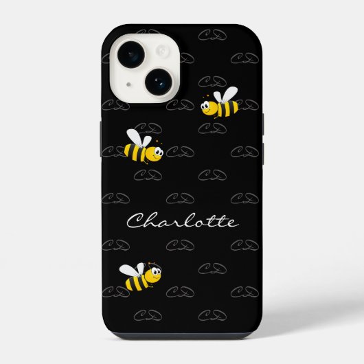 Spaß-Monogramm-Muster iPhone Hülle (Rückseite)