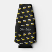 Spaß-Monogramm-Skript für Schwarze Bienen Flaschenkühler (Vorderseite)