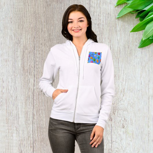 Spaß Monster-Gesichter-Balloons Hoodie