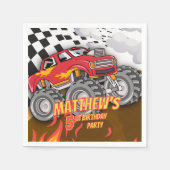 Spaß Monster Truck Geburtstag Serviette (Vorderseite)