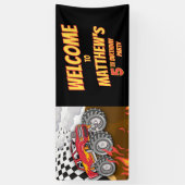 Spaß Monster Truck Geburtstags Begrüßungsfeier Banner (Vertikal)