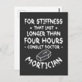 Spaß Mortician Profession Postkarte (Vorne/Hinten)