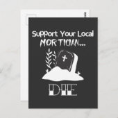 Spaß Mortician Support des Beerdigungsleiters Postkarte (Vorne/Hinten)