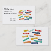 Spaß-motivierend Ferien-Reise-Wörter Visitenkarte (Vorne/Hinten)