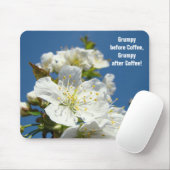 Spaß Mousepad Grumpe vor Kaffeeblocken Blau (Mit Mouse)
