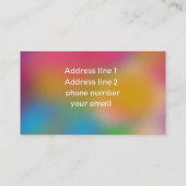 Spaß-multi Farbhintergrund Visitenkarte (Rückseite)
