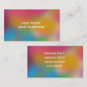 Spaß-multi Farbhintergrund Visitenkarte (Vorne/Hinten)