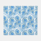 Spaß-Muschel-Muster Fleecedecke (Vorderseite (Horizontal))