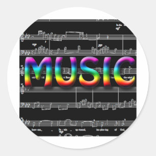 Spaß-Musik-Aufkleber und Karten Runder Aufkleber