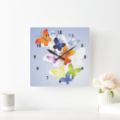 Spaß "N" bunt Quadratische Wanduhr (Zuhause)