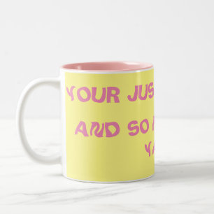 Spaß-Nachricht für den großen Kopf in Ihrem Leben Zweifarbige Tasse