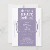 Spaß Nacht vor dem Abendessen Einladung Dusty Lila (Vorderseite)