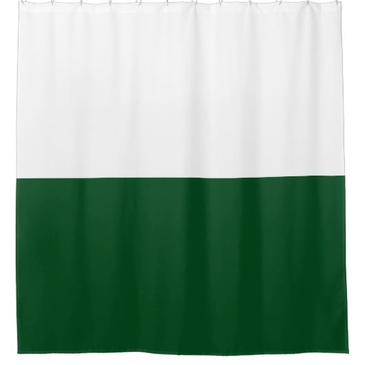 Spaß Nahtloser, feiner Camp Grüner weißer Farbbloc Duschvorhang (Vorderseite)