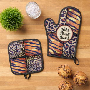 Spaß Nana Geschenk! Oven Mitt und Pot Holder Ofenhandschuh & Topflappen-Set
