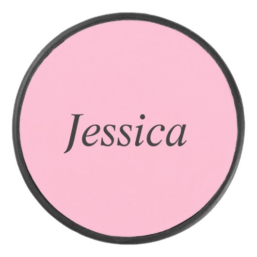 Spaß Nelke Pink Eishockey Puck (Vorderseite)