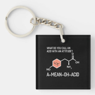 Spaß Nerdy Chemistry Amino Acid for Women Men Schlüsselanhänger