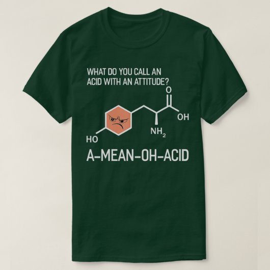 Spaß Nerdy Chemistry T Shirt GiftsAmino Säure für (Design vorne)