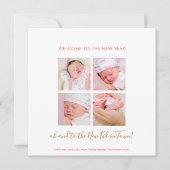Spaß Neue Baby glücklich Neues Jahr 4 Foto Collage (Vorderseite)
