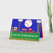 Spaß-neue Baseball-alles- Gute zum Geburtstagkarte Karte (Rückseite)