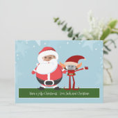 Spaß Neuheit Weihnachten und Elfen Personalisiert (Stehend Vorderseite)