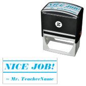 Spaß "NICE JOB!" + Teacher's Name Rubber Briefmark Permastempel (Beispiel)