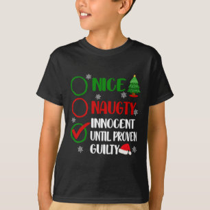 Spaß Nice naughty Innocent Weihnachten Weihnachten T-Shirt