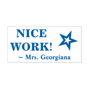 Spaß "NICE WORK!" Erzieherin Rubber Briefmarke Permastempel