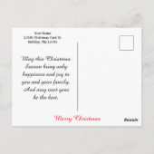 Spaß Niedlich frohe Weihnachten Snowman Urlaub Postkarte (Rückseite)