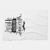 Spaß Niedlich Herzlich willkommen zu unserem Spuk Geschirrtuch (Horizontal)