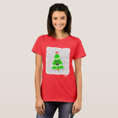 Spaß Niedlich Kawaii Weihnachtsbaum Charakter T-Shirt (Vorne ganz)